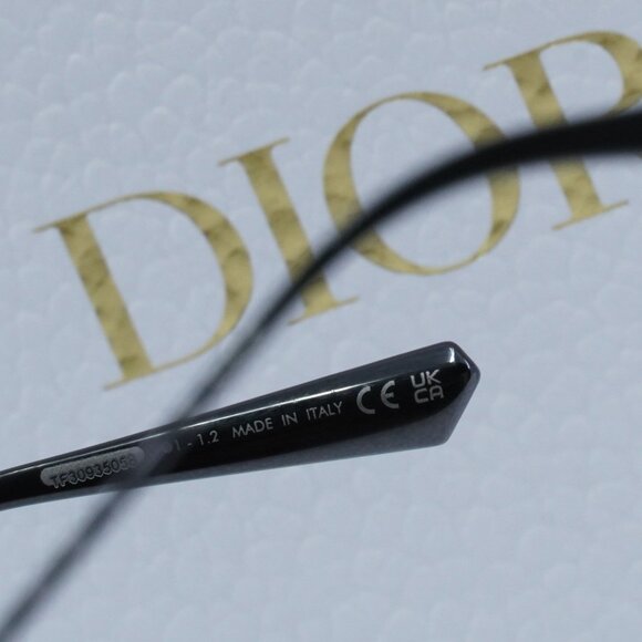 Dior MISSDIOR B1U H4C0 Sunglasses Gunmetal Cat Eye Frame, Green Lenses - Picture 7 of 11